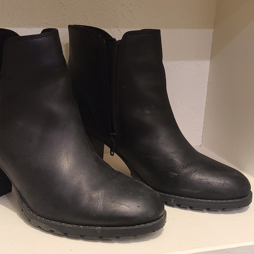 Clarks Black leather boots
